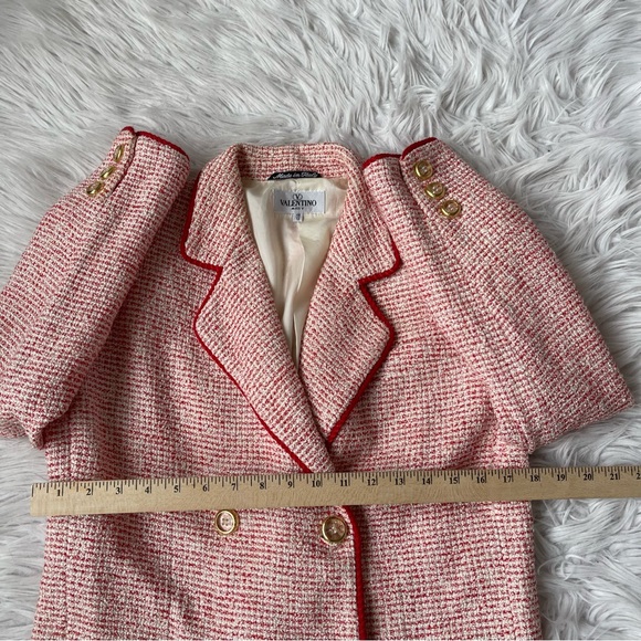 VALENTINO tweed vintage red blazer jacket - Picture 15 of 16